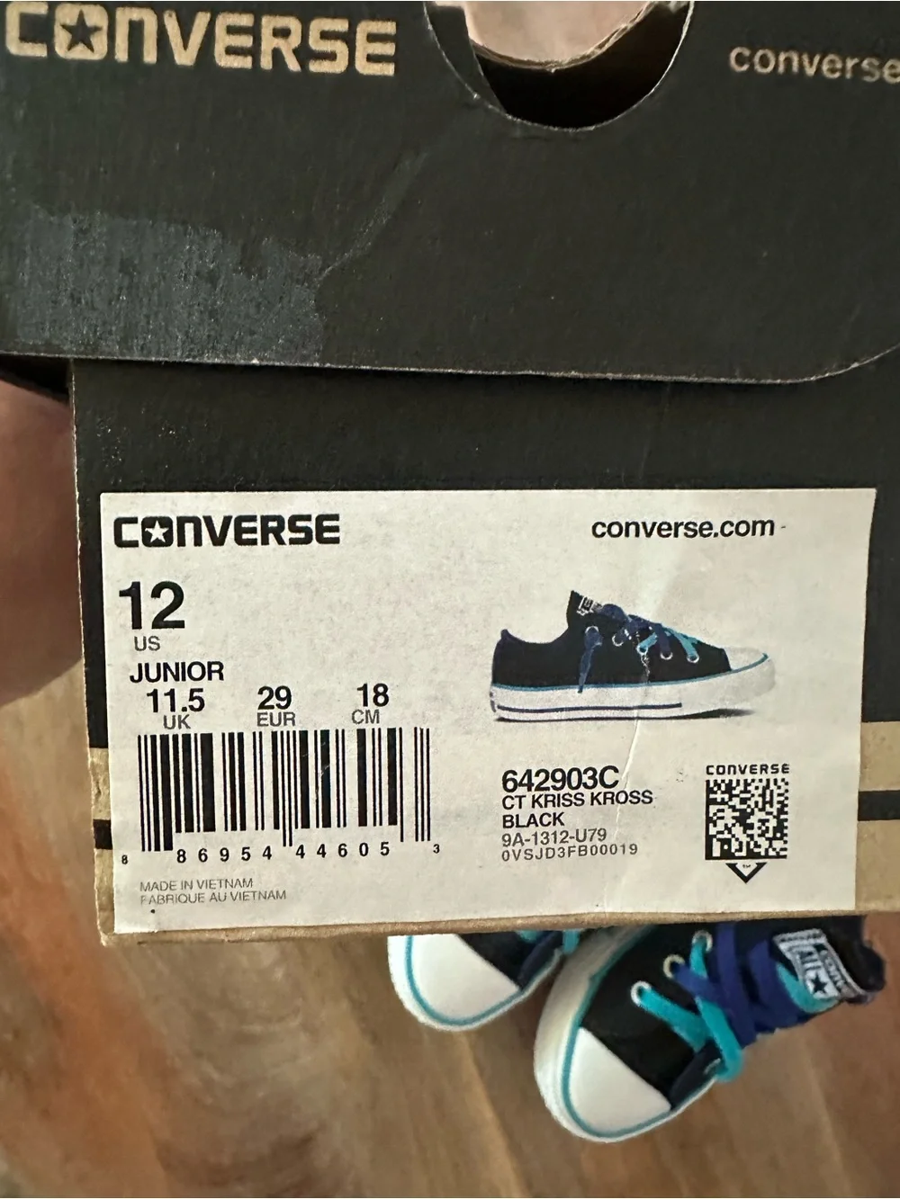 New in Box Converse CT Kriss Kross Black low top sneakers Sz 12